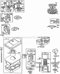 Air Cleaners Vertical Pull Diagram and Parts List for 092987-5133-01  Briggs and Stratton Engine